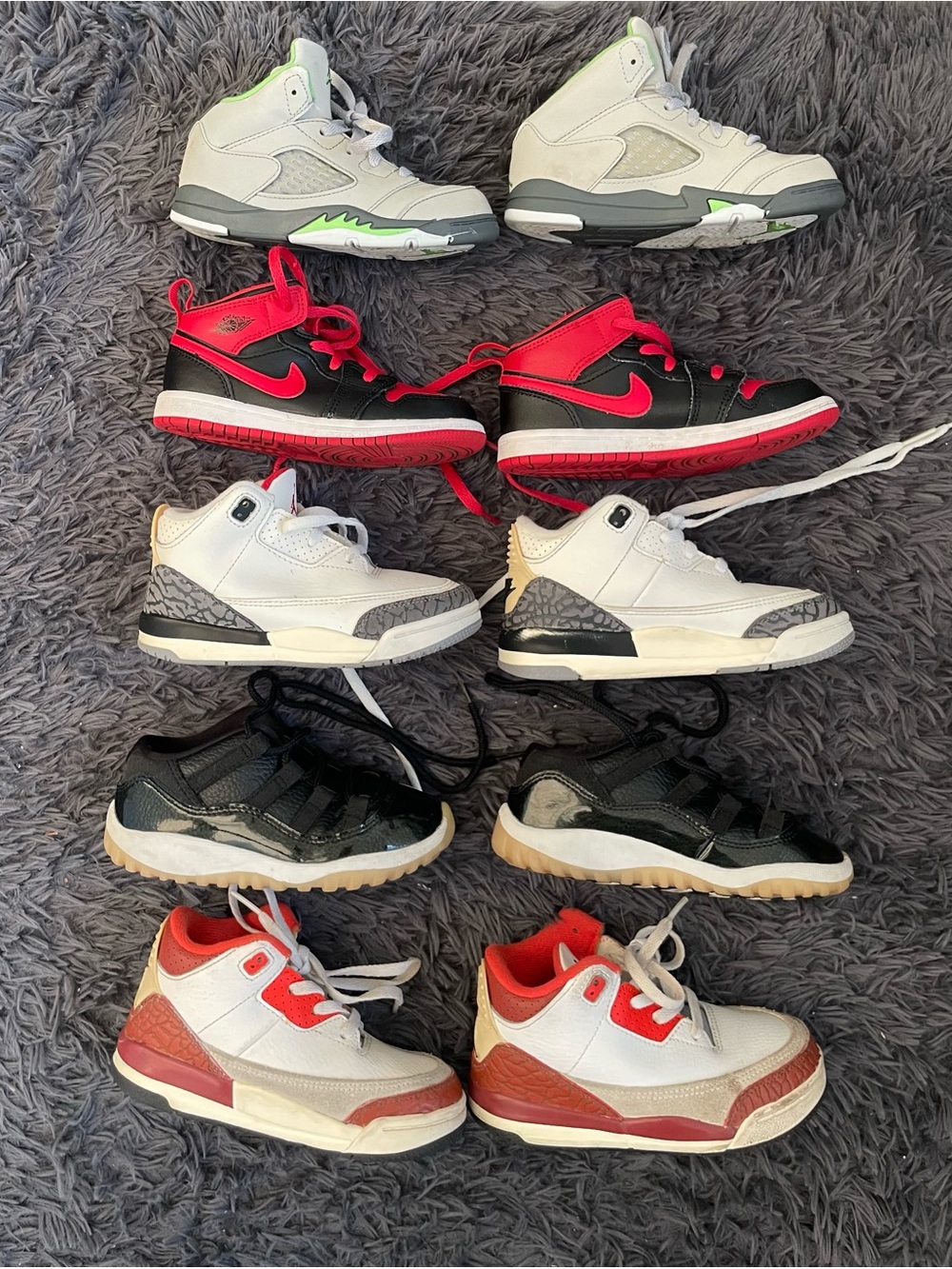 Toddler Size 9C Retro Jordan Bundle Lot of 5 Children Little Kids TD